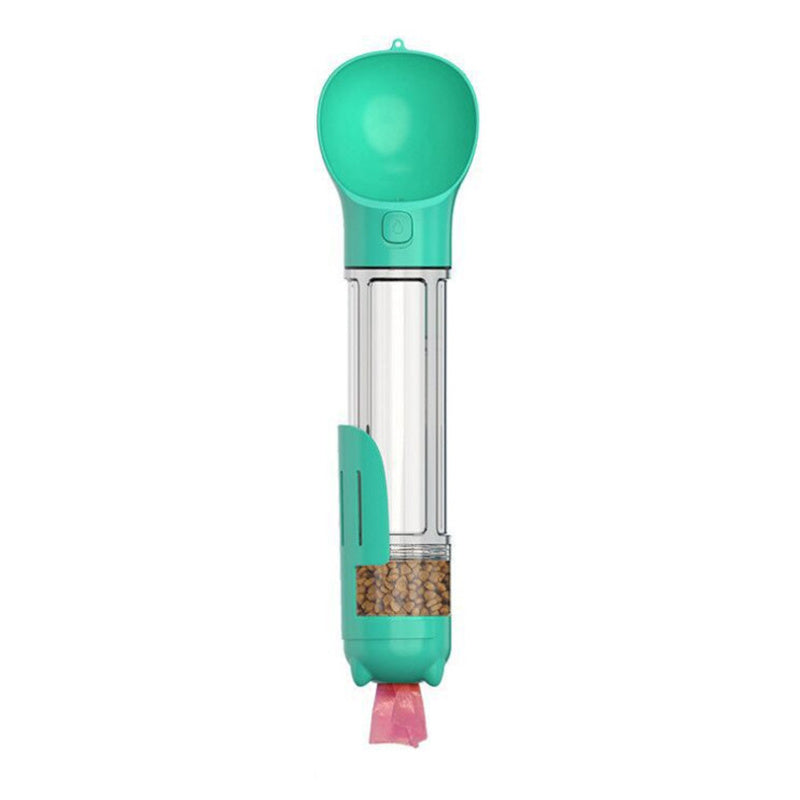 Pet Multi-functional Water Bottle with Waste Shovel & Food Box