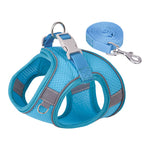 Reflective Plaid Dog Harness with Leash