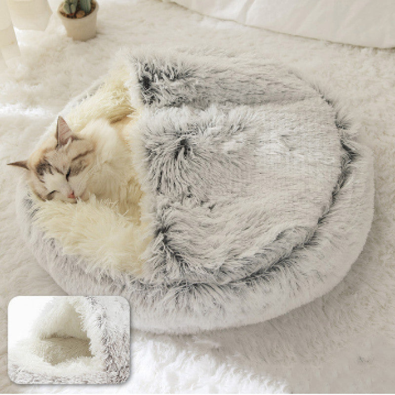 Plush Shell Pet Nest for Cats & Dogs