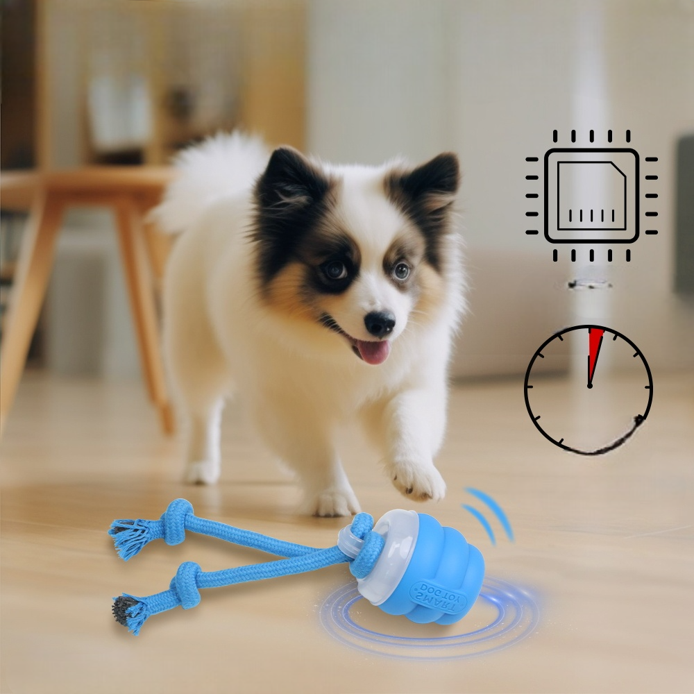 Electric Dog Toy Ball with Built-in Leash