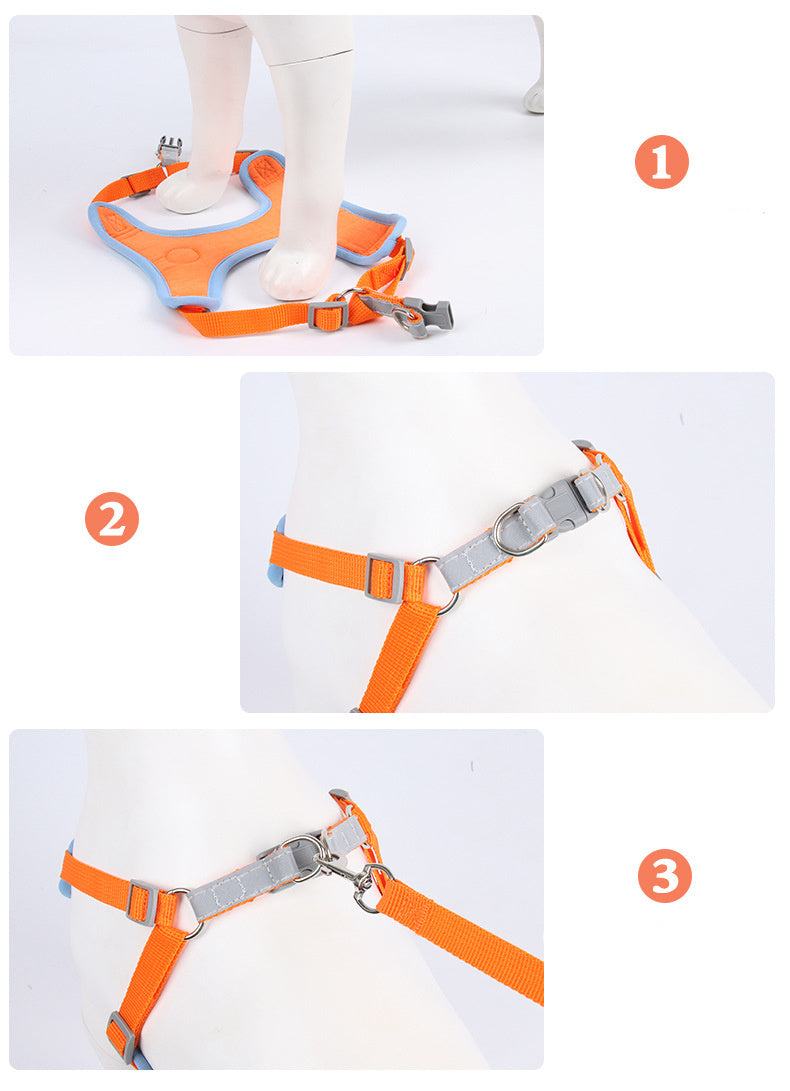 Reflective Dog & Cat Harness with Leash