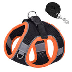 Reflective Plaid Dog Harness with Leash