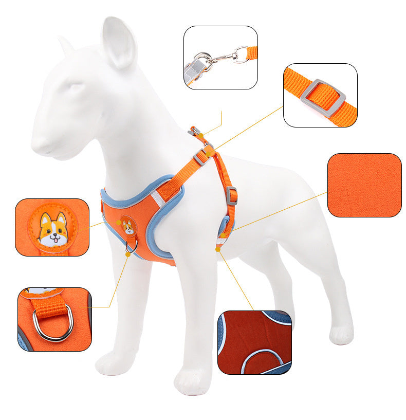 Reflective Dog & Cat Harness with Leash