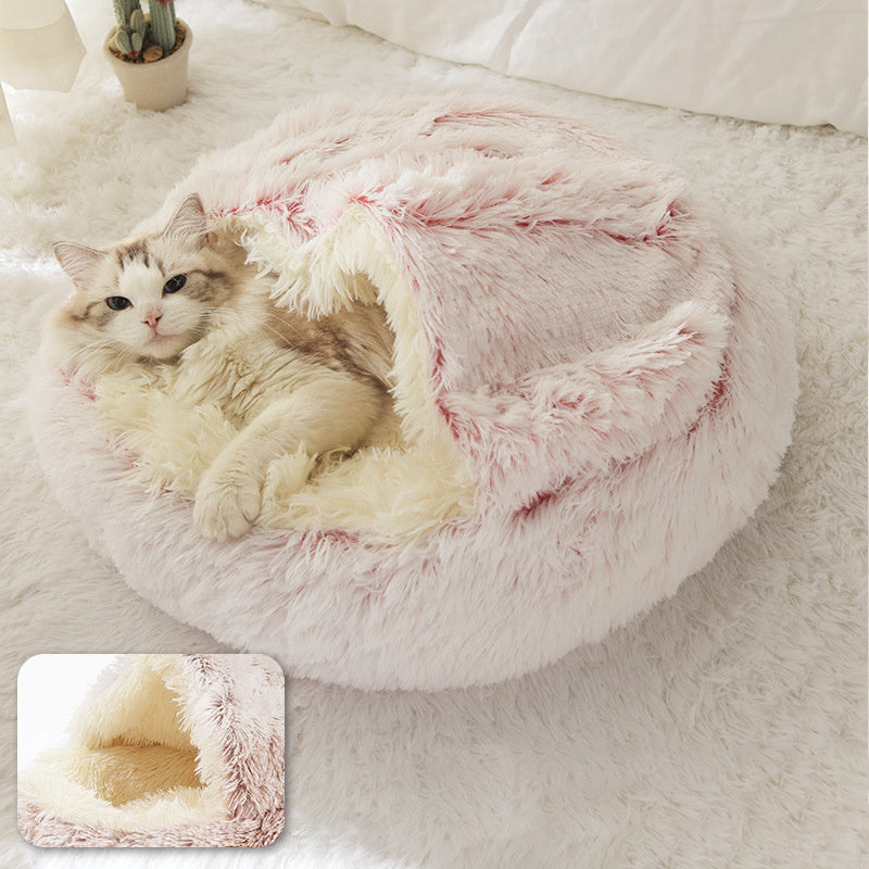 Plush Shell Pet Nest for Cats & Dogs