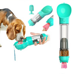 Pet Multi-functional Water Bottle with Waste Shovel & Food Box