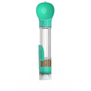 Pet Multi-functional Water Bottle with Waste Shovel & Food Box