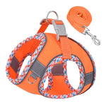 Reflective Plaid Dog Harness with Leash