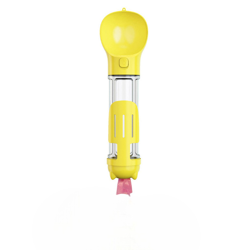 Pet Multi-functional Water Bottle with Waste Shovel & Food Box