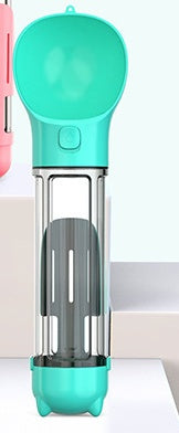 Pet Multi-functional Water Bottle with Waste Shovel & Food Box