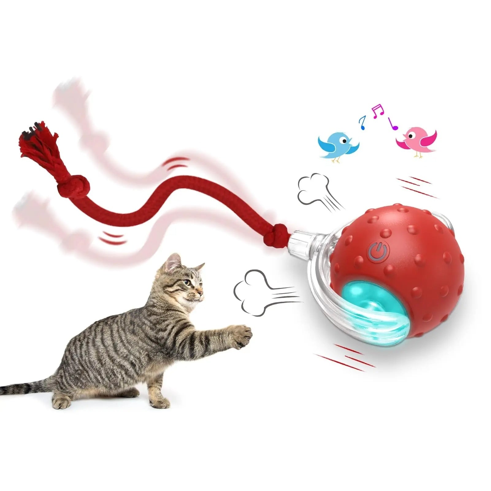 Interactive Cat Toy Ball with Smart Modes & Chirping Sound